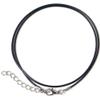 QUSIIOSLK Sterling Silver Clasp 11.5cm Black Waxed 1.5mm Chain Necklace Stainless Steel Durable Snap Clasp Cord String for Jewelry Necklace Bracelet Making Supplies view 1