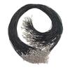 QUSIIOSLK Sterling Silver Clasp 11.5cm Black Waxed 1.5mm Chain Necklace Stainless Steel Durable Snap Clasp Cord String for Jewelry Necklace Bracelet Making Supplies view 2