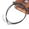 QUSIIOSLK Sterling Silver Clasp 11.5cm Black Waxed 1.5mm Chain Necklace Stainless Steel Durable Snap Clasp Cord String for Jewelry Necklace Bracelet Making Supplies view 4