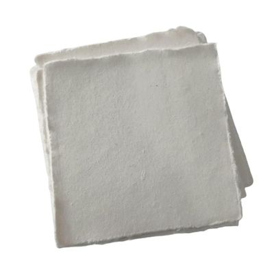 Deckle Papers Handmade Paper Card Stock Square Sheets For Envelope Making, Calligraphy, Scrapbooking, Wedding Invitation, Origami, Menu Cards, Drawing, Watercolor, Size-10x10" Pack of-50-Off-White