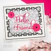 Creative Expressions Sue Wilson-Noble Shadowed Sentiment-Hello Friend-Craft, Metal, Largest die 8.4 x 10.8 cm view 2