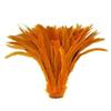 Rooster Tail Coque Feathers - Dyed Orange - 20 Pcs. - 6-8" view 3