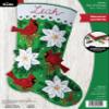 Bucilla Felt Applique 18" Stocking Making Kit, Blossoms and Birds, Perfect for DIY Arts and Crafts, 89554E view 1
