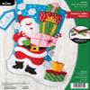 Bucilla Felt Applique Stocking Kit, Santa's Gift Galore 18" Felt Applique Stocking Making Kit, Perfect for DIY Arts and Crafts, 89560E view 1
