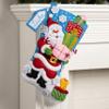 Bucilla Felt Applique Stocking Kit, Santa's Gift Galore 18" Felt Applique Stocking Making Kit, Perfect for DIY Arts and Crafts, 89560E view 4
