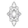 8"X12" Exquisite Clear Glass Bevel Cluster EC602 view 1