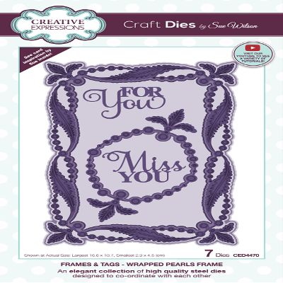 Creative Expressions Craft Dies By Sue Wilson-Frames & Tags- Wrapped Pearl Frame