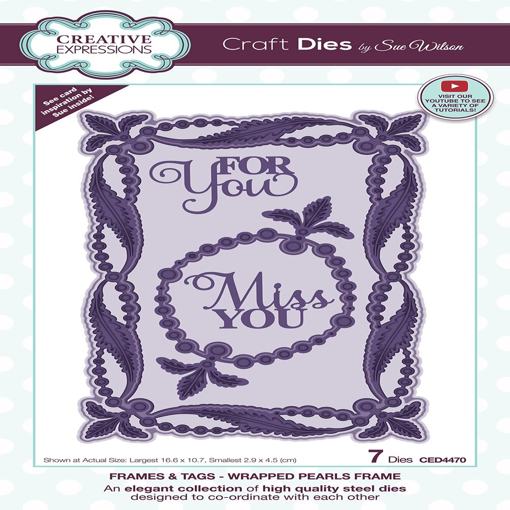 Creative Expressions Craft Dies By Sue Wilson-Frames & Tags- Wrapped Pearl Frame