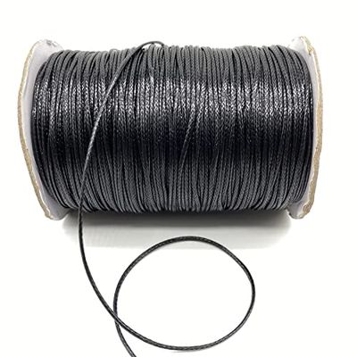 HZLXF1 0.5/0.8/1.0/1.5/2mm Black Waxed Cord Rope Thread String Necklace Rope for Jewelry Making DIY Bracelet (Color : 02, Size : 1.5mm 10yards)