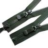 JEEIJ 1pcs 6# Resin Zippers Double-sided Slider, 64-100cm Open-end Zipper For Coat Bags Repair Zip (Color : Single Green, Size : 74cm) view 3