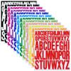 12 Sheets Alphabet Stickers, 12 Colors Self Adhesive Vinyl Letter Stickers Aesthetic, Waterproof Letter Sticker for Water Bottles, Door, Car, Scrapbooking, Poster, Cup view 1