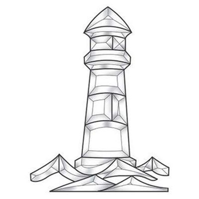 8-1/2"X 11-1/2" Exquisite Clear Glass Lighthouse Bevel Cluster EC800