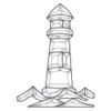 8-1/2"X 11-1/2" Exquisite Clear Glass Lighthouse Bevel Cluster EC800 view 1