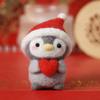 WellieSTR (C Felting Kit, Penguin Needle Felting Kit Beginner DIY Non Finished Poked Set Home Ornaments, Needles Felting Foam Mat, Instruction,All Included view 1