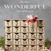 Unfinished Paper Mache Christmas Advent Countdown Box with 25 empty storage compartments - Ready to Finish and Decorate view 2