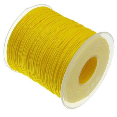 HZLXF1 100Yards 0.9mm Nylon Cord Plastic Spool String Braid Strap Rope Beading Thread for Necklace Bracelet Jewelry Making (Color : Lemon Yellow)