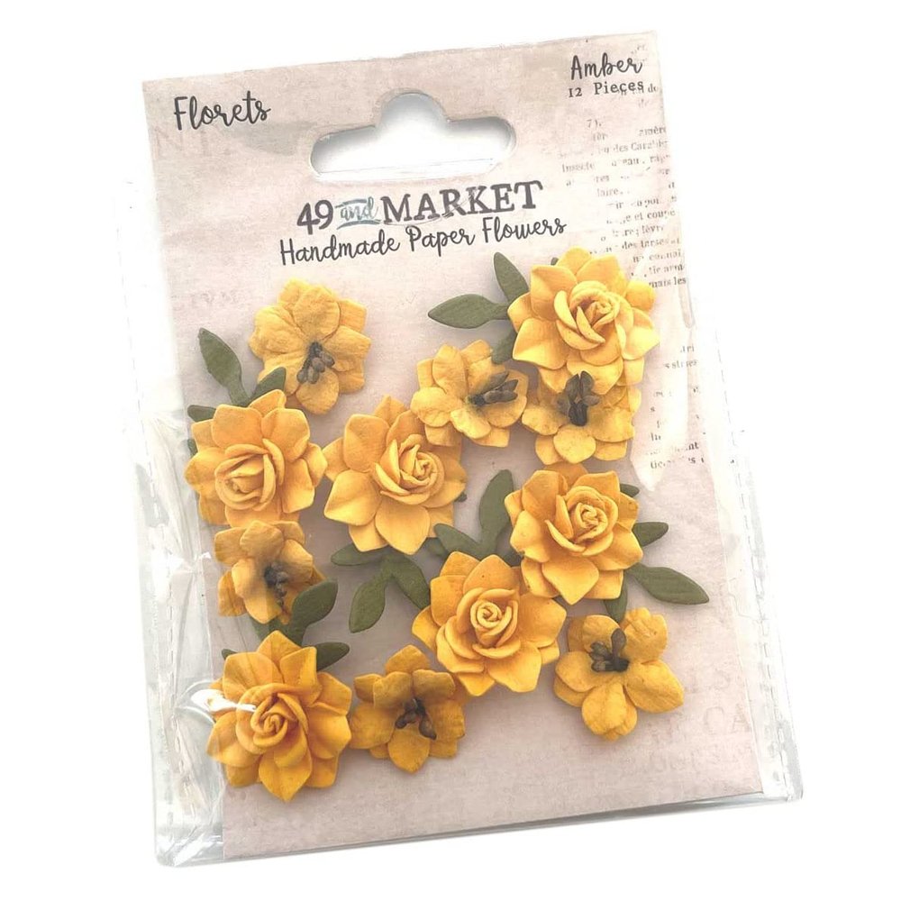 49 AND MARKET Amber Florets Paper Flowers 12