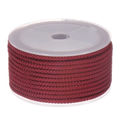 HARFINGTON Nylon Beading Thread Cord 3mm Extra-Strong Braided Nylon String for Necklace Bracelets Jewelry Making Crafting 10M/33 Feet, Maroon