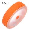 HARFINGTON 2pcs Twisted Nylon Twine Thread Beading Cord 1.5mm 20M/65 Feet Extra-Strong Braided Nylon String for Crafting Bracelets Jewelry Making, Orange view 3