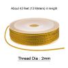 HARFINGTON 2pcs Twisted Nylon Twine Thread Beading Cord 2mm 13M/43 Feet Extra-Strong Braided Nylon String for Crafting Bracelets Jewelry Making, Goldenrod view 2