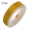 HARFINGTON 2pcs Twisted Nylon Twine Thread Beading Cord 2mm 13M/43 Feet Extra-Strong Braided Nylon String for Crafting Bracelets Jewelry Making, Goldenrod view 3