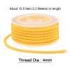 HARFINGTON Nylon Thread Twine Beading Cord 4mm Extra-Strong Braided Nylon Crafting String for Bracelets Jewelry Making DIY Crafts 3.2M/10.5 Feet, Golden view 2