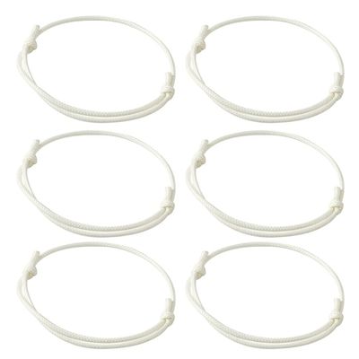 Cheriswelry 50pcs White Adjustable Bracelet Making Korean Waxed Polyester Cord Bracelet Friendship Bracelet String Inner Diameter 40~70mm for Women Men Jewelry Making Supplies