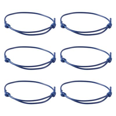 Cheriswelry 50pcs Adjustable Braided Cord Bracelets Making Korean Waxed Polyester Cord Friendship Bracelet String Inner Diameter 40~70mm Midnight Blue for Women Men Jewelry Making Supplies