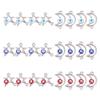 DICOSMETIC 24Pcs 6 Styles Enamel Evil Eye Charm Evil Eye Connector Devil's Blue Pupil Link Charm Hollowed Moon Charm Star Connectors Pendant for Bracelet Necklace Jewellery, Hole: 1.6/1.8mm view 1