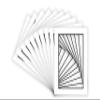 Poster Palooza 8.5x11 Mat for 5.5x8.5 Image - White on Black Double Mat Picture Matboard for Frames Measuring 8.5 x 11 Inches - Bevel Cut Matte to Display Art Measuring 5.5 x 8.5 Inches - ONE MAT view 1