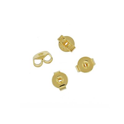 10PC Sterling Silver Replacement Ear Nuts Backs Clutches for Stud Post Earring, Gold Plated