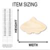 Unfinished Wood Moth Silhouette Shape Craft up to 46" 24" / 1/4" view 2