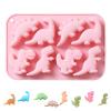 3D Dinosaur Silicone Fondant Mould Cake Chocolate Candy Fondant Candle Soap Craft Cake Mold Baking DIY Cake Decor Molds (Grey) view 2