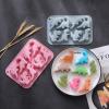 3D Dinosaur Silicone Fondant Mould Cake Chocolate Candy Fondant Candle Soap Craft Cake Mold Baking DIY Cake Decor Molds (Grey) view 3