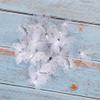 30pcs Organza Butterfly, 3D Butterfly Appliques Rhinestone Glitter Butterfly Embellishments for Ribbon Flowers Bows Craft Wedding Ornament Appliques Wedding Decorations(White) view 1