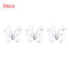 30pcs Organza Butterfly, 3D Butterfly Appliques Rhinestone Glitter Butterfly Embellishments for Ribbon Flowers Bows Craft Wedding Ornament Appliques Wedding Decorations(White) view 2