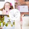 30pcs Organza Butterfly, 3D Butterfly Appliques Rhinestone Glitter Butterfly Embellishments for Ribbon Flowers Bows Craft Wedding Ornament Appliques Wedding Decorations(White) view 4