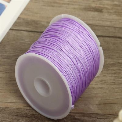 HZLXF1 50 Meters 0.8MM Purple Nylon Thread Knot Macrame Cord for Bracelet Braided String DIY Tassel Beading Thread