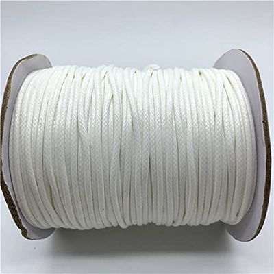 HZLXF1 0.5/0.8/1/1.5/2mm White Waxed Cotton Cord Waxed Thread Cord String Strap Necklace Rope for Bracelet Making (Color : 1, Size : 1.5MM 10yards)