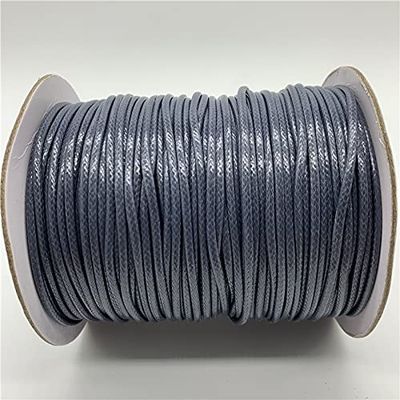 HZLXF1 0.5/0.8/1/1.5/2mm Deep Grey Waxed Cotton Cord Waxed Thread Cord String Strap Necklace Rope for Bracelet Making (Color : 1, Size : 0.5MM 10yards)