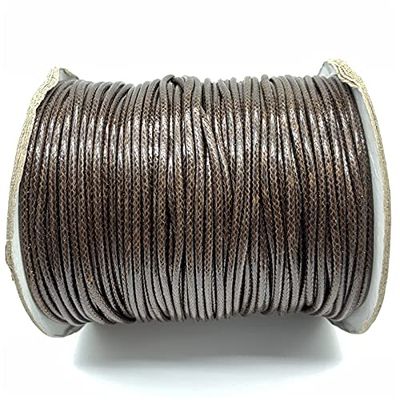 HZLXF1 0.5/0.8/1/1.5/2mm Coffee Waxed Cotton Cord Waxed Thread Cord String Strap Necklace Rope for Bracelet Making (Color : 1, Size : 0.8MM 10yards)