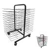 Art Drying Rack, Back-to-Back Double-Sided 13-Shelf Mobile Art Drying Rack with 26 Wire Shelves Multi-Purpose Kids Art Station/Easel, Black Powder Coated Finish, Ideal for Schools and Art Clubs view 1