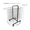 Art Drying Rack, Back-to-Back Double-Sided 13-Shelf Mobile Art Drying Rack with 26 Wire Shelves Multi-Purpose Kids Art Station/Easel, Black Powder Coated Finish, Ideal for Schools and Art Clubs view 2