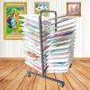 Art Drying Rack, Back-to-Back Double-Sided 13-Shelf Mobile Art Drying Rack with 26 Wire Shelves Multi-Purpose Kids Art Station/Easel, Black Powder Coated Finish, Ideal for Schools and Art Clubs view 4