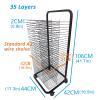 Wire Art Drying Rack Flexible Shelves Mobile Cart A3 Paper Painting Drying Shelf Children's Artwork Canvas Storage Art Rack With Wheels, Ideal For Classroom, Art Studio And Home Use ( Size : 35 Layer view 2