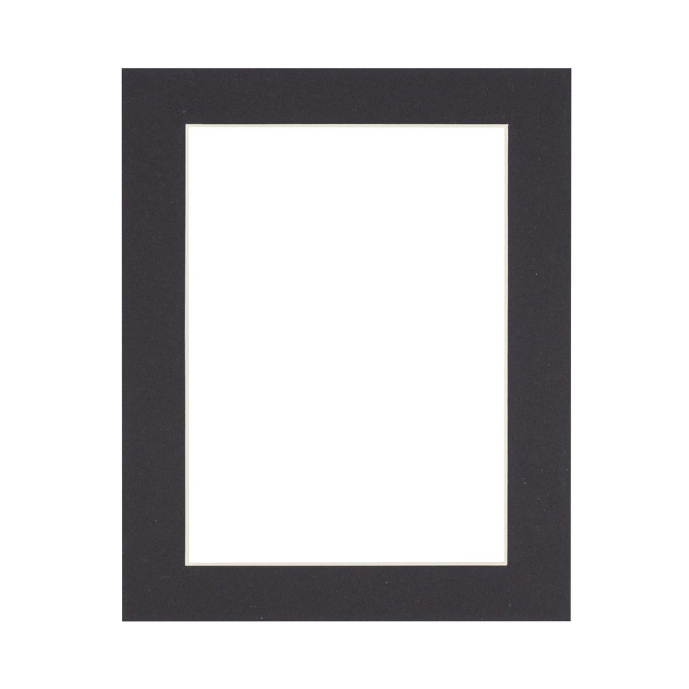 11x14 Mat for 12x16 Frame - Black Precut Mat Board 11x14 Photo Matte Made to Fit a 12x16 Picture Frame, Premium Matboard for Family Photos, Show Kits, Art, Picture Framing, Acid-Free - Pack of 1 Mat