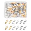 NBEADS 90 Pcs 3 Color Brass Lapel Stick Pin End Caps, Locking Clasp Rubber Stopper Stern for Metal Brooch Pin view 1