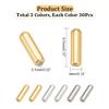 NBEADS 90 Pcs 3 Color Brass Lapel Stick Pin End Caps, Locking Clasp Rubber Stopper Stern for Metal Brooch Pin view 2