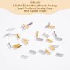 NBEADS 90 Pcs 3 Color Brass Lapel Stick Pin End Caps, Locking Clasp Rubber Stopper Stern for Metal Brooch Pin view 3