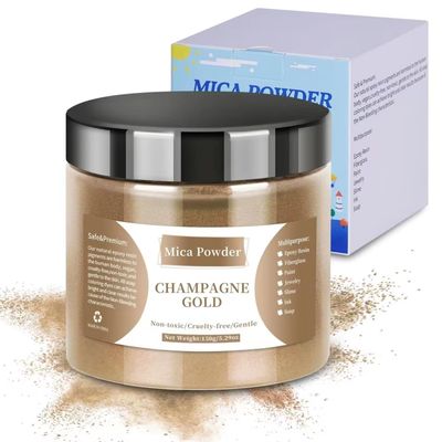 150g Mica Powder - LightStone Mica Powder for Epoxy Resin - Shimmer Cosmetic Grade Pigment Powder for Skin, Resin, Soap, Slime, Ink etc.Champagne Gold